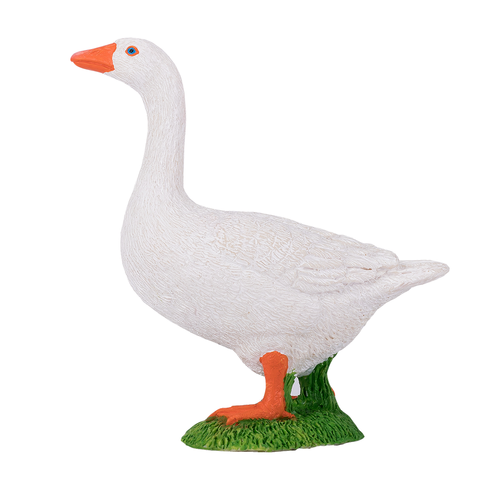 White Goose Toy Realistic Farm Animal Figurine