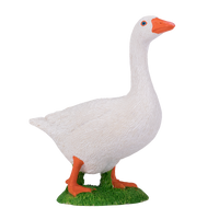 
              White Goose Toy Realistic Farm Animal Figurine
            