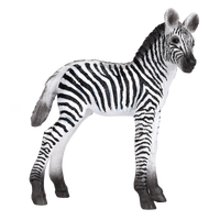 
              Zebra Foal Toy Realistic African Wildlife Model
            