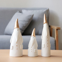 
              Santa Claus Doll Christmas Decor 3pcs Ceramic Xmas Ornaments Set Festive Home decor
            