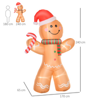 
              8ft Christmas Inflatable Gingerbread Man Lighted Indoor Outdoor
            