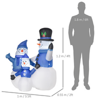 4ft Inflatable Christmas Snowmen Family Xmas LED Outdoor Indoor s Yard