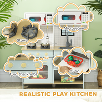 
              AIYAPLAY Play Kitchen, Kids Kitchen Playset with Light & Sound Stove
            