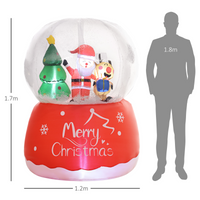 
              Outsunny 5.5FT Christmas Inflatable Crystal Ball with LED Lights for Party
            