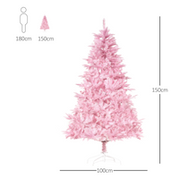 
              5FT Artificial Christmas Tree Holiday Xmas Automatic Open for Home Party Pink
            