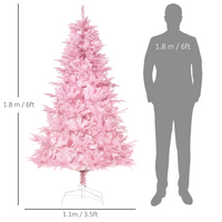 
              6FT Artificial Christmas Tree Holiday Xmas Automatic Open for Home Party Pink
            