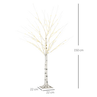 
              5ft Artificial White Birch Tree Light  96 Warm White Pre-Lit LED Light
            