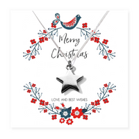 Christmas Star Mini Gift Hamper with Silver Star Necklace