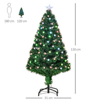 
              4FT PreLit Artificial Christmas Tree Fibre Optic Deco LED Light Xmas Deco Green
            