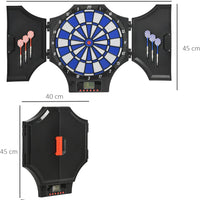 SPORTNOW Electronic Dart Board Set with Cabinet 31 Games for 8 Players