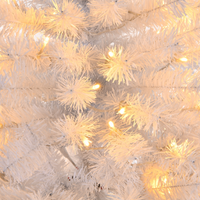 
              4 FT Pre-lit Artificial Christmas Tree, Hinged Xmas Pine Tree with 346 Branch Tips, 140 Lights and Remote Control for Holiday Party Office Home, White
            