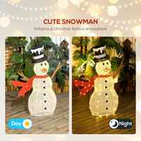 
              Outsunny Lighted Christmas Snowman Waterproof Outdoor Christmas Decorations
            