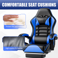 
              Video Game Chair for Adults, Computer Chair Gaming Chairs for Kids, Adjustable Lumbar Pillow Headrest Office Desk Chair Gamer Chair with Footrest
            