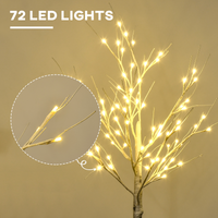 
              HOMCOM 4ft Artificial White Birch Tree Light  72 Warm White Pre-Lit LED Light
            