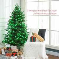 
              HOMCOM 1.8m Prelit Artificial Christmas Tree w/ Lights for Party Decoration
            