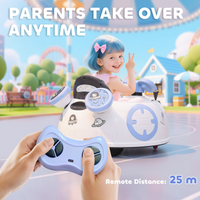 AIYAPLAY Hello Kitty Kids Ride on Bumper Car with Remote Control, White