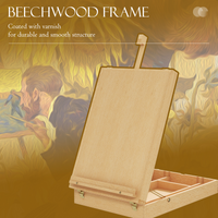 
              Vinsetto Wooden Table Easel Box Hold Canvas up to 61cm Adjustable Sketch Board
            