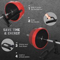 
              Deadlift Barbell Jack with Non-Slip Handle for Loading, Unloading Barbell Plates
            