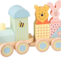 Winnie The Pooh Official Licensed Wooden Stacking Train Pull Along Toy