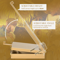 
              Vinsetto Wooden Table Easel Box Hold Canvas up to 61cm Adjustable Sketch Board
            
