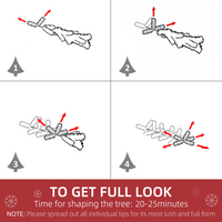 5ft Snow Flocked Artificial Christmas Tree w/ Realistic Branch Tips HOMCOM