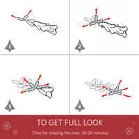 6FT Artificial Christmas Tree Pencil Tree Berries Pinecones Foldable Feet Green