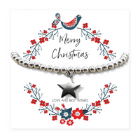Christmas Star Mini Gift Hamper with Silver Bracelet