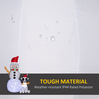Outsunny 6.2FT Christmas Blow Up Snowman with Dog for Garden Party Outdoor