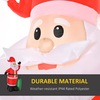 
              7.5ft Inflatable Christmas Santa Claus with LED Air Blown Outdoor Yard Deco
            