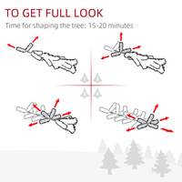 
              5ft Indoor Christmas Tree Artificial Deco Xmas Gift Metal Stand 416 Tips
            