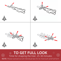 7.5FT Artificial Snow Dipped Christmas Tree Home Decoration Green HOMCOM