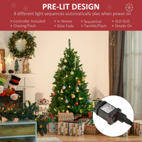 
              5 Feet Christmas Tree Warm White LED Light Holiday Home Decoration, Green
            