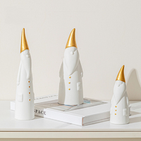 
              Santa Claus Doll Christmas Decor 3pcs Ceramic Xmas Ornaments Set Festive Home decor
            