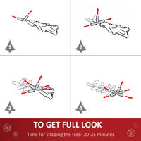 5FT Artificial SnowDipped Christmas Tree White Berries Star Topper Branch Green