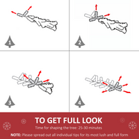 5.5FT Artificial Snow Dipped Christmas Tree Home Indoor Green HOMCOM