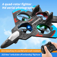 
              4DRC V32 RC Plane, Foam Remote Control Airplane with Light, 2 Batteries,  6-axis Gyro Stabilize Systems RC Fighter Jet Plane Toys
            