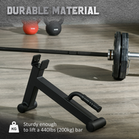 
              Deadlift Barbell Jack with Non-Slip Handle for Loading, Unloading Barbell Plates
            