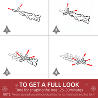 
              6ft Snow Flocked Artificial Christmas Tree w/ Realistic Branch Tips HOMCOM
            