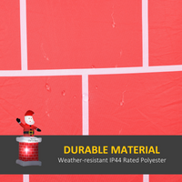 HOMCOM 7ft Christmas Inflatable Santa Claus from Chimney with LED Lights