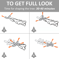 
              6ft White Light Christmas Tree 90 LEDs Star Topper Tri-Base Pre-Lit Home
            