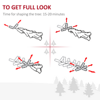 
              5 Feet Prelit Artificial Snow Flocked Christmas Tree Warm LED Light Green White
            