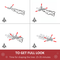 
              5 Feet Christmas Tree Warm White LED Light Holiday Home Decoration, Green
            