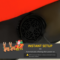 
              3.5ft Christmas Inflatable Santa Claus on Sleigh LED Indoor Outdoor
            