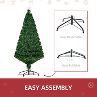 
              Pre-Lit Fibre Optic Artificial Christmas Tree Tree Topper Multi-Colour 5ft
            