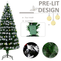 
              6ft White Light Christmas Tree 90 LEDs Star Topper Tri-Base Pre-Lit Home
            