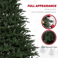 HOMCOM 1.8m Prelit Artificial Christmas Tree w/ Lights for Party Decoration