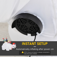 5ft Outdoor Christmas Inflatable with LED Ligh Polar Bear Three Penguins Garden