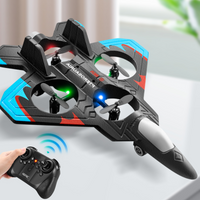 
              4DRC V32 RC Plane, Foam Remote Control Airplane with Light, 2 Batteries,  6-axis Gyro Stabilize Systems RC Fighter Jet Plane Toys
            