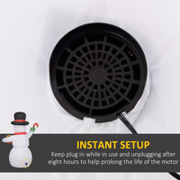 
              Outsunny 6FT Inflatable Snowman with Candy Cane and Gift Box for Party
            