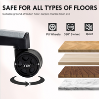 HOMCOM Gamer Computer Chair, Gaming Chair with Swivel Wheels, Pale Pink